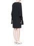 Back View - Click To Enlarge - 3.1 PHILLIP LIM - Double layer sleeve tie silk dress