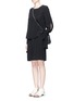 Figure View - Click To Enlarge - 3.1 PHILLIP LIM - Double layer sleeve tie silk dress