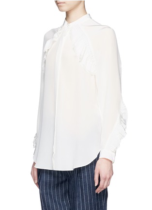 Front View - Click To Enlarge - 3.1 PHILLIP LIM - Shirred ruffle silk shirt