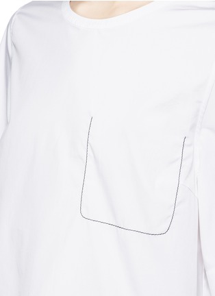 Detail View - Click To Enlarge - 3.1 PHILLIP LIM - Pocket stitch poplin cropped boxy top