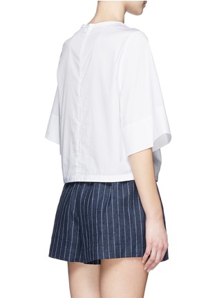 Back View - Click To Enlarge - 3.1 PHILLIP LIM - Pocket stitch poplin cropped boxy top