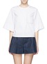 Main View - Click To Enlarge - 3.1 PHILLIP LIM - Pocket stitch poplin cropped boxy top