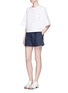 Figure View - Click To Enlarge - 3.1 PHILLIP LIM - Pocket stitch poplin cropped boxy top