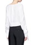 Back View - Click To Enlarge - 3.1 PHILLIP LIM - Tie cuff cotton poplin cropped top