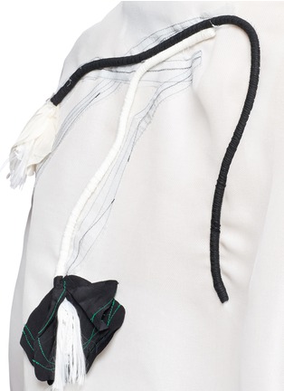 Detail View - Click To Enlarge - 3.1 PHILLIP LIM - Iris embroidery gazar hooded zip-up jacket