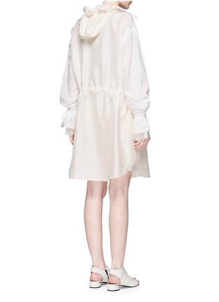Back View - Click To Enlarge - 3.1 PHILLIP LIM - Ruffle sleeve long silk anorak