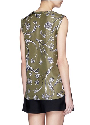Back View - Click To Enlarge - 3.1 PHILLIP LIM - Floral print sleeveless silk top