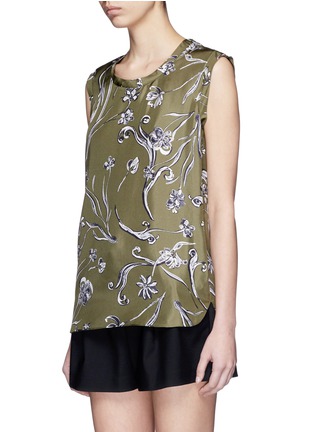 Front View - Click To Enlarge - 3.1 PHILLIP LIM - Floral print sleeveless silk top