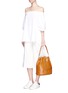 Figure View - Click To Enlarge - ELIZABETH AND JAMES - 'Cynnie Sling' croc effect leather bucket bag