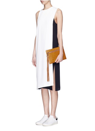 Figure View - Click To Enlarge - ELIZABETH AND JAMES - 'Scott' croc effect leather clutch