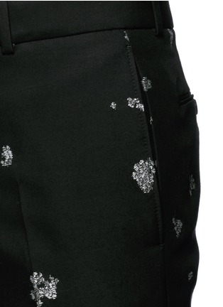 Detail View - Click To Enlarge - ALEXANDER MCQUEEN - Mending jacquard cotton-wool pants