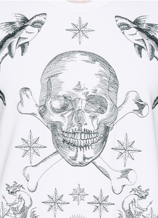 Detail View - Click To Enlarge - ALEXANDER MCQUEEN - Skull tattoo embroidery sweatshirt