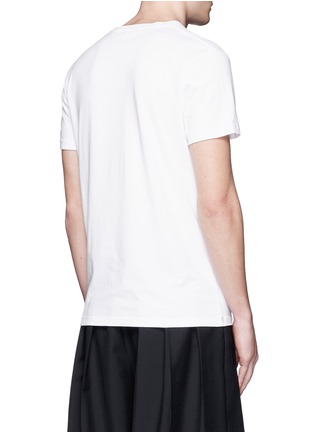Back View - Click To Enlarge - ALEXANDER MCQUEEN - Skull rope embroidery T-shirt