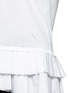 Detail View - Click To Enlarge - ALEXANDER MCQUEEN - Pleat tiered hem  cotton T-shirt