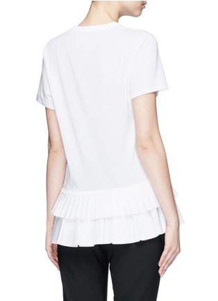 Back View - Click To Enlarge - ALEXANDER MCQUEEN - Pleat tiered hem  cotton T-shirt