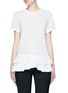 Main View - Click To Enlarge - ALEXANDER MCQUEEN - Pleat tiered hem  cotton T-shirt