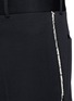Detail View - Click To Enlarge - ALEXANDER MCQUEEN - Fringe side trim slim fit wool pants