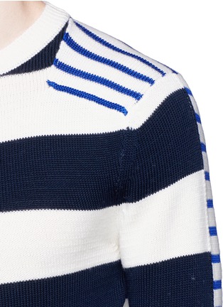 Detail View - Click To Enlarge - ALEXANDER MCQUEEN - Stripe wool-cotton sweater