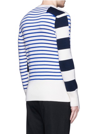 Back View - Click To Enlarge - ALEXANDER MCQUEEN - Stripe wool-cotton sweater