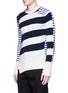 Front View - Click To Enlarge - ALEXANDER MCQUEEN - Stripe wool-cotton sweater