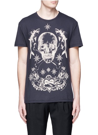 Main View - Click To Enlarge - ALEXANDER MCQUEEN - Skull tattoo print T-shirt