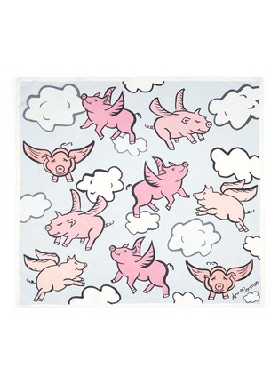 Main View - Click To Enlarge - ANNA CORONEO - 'Flying Pigs Bella' silk chiffon scarf