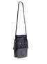 Front View - Click To Enlarge - SAINT LAURENT - 'Helena' small stud fringe leather bucket bag