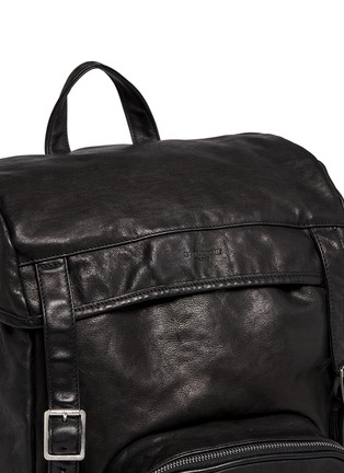 Detail View - Click To Enlarge - SAINT LAURENT - 'Hunting' leather backpack