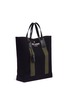 Front View - Click To Enlarge - SAINT LAURENT - 'Beach Shopper' stripe canvas tote bag