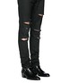 Figure View - Click To Enlarge - SAINT LAURENT - 'Wyatt 40' harness leather boots