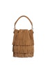Back View - Click To Enlarge - SAINT LAURENT - 'Emmanuelle' fringe suede bucket bag