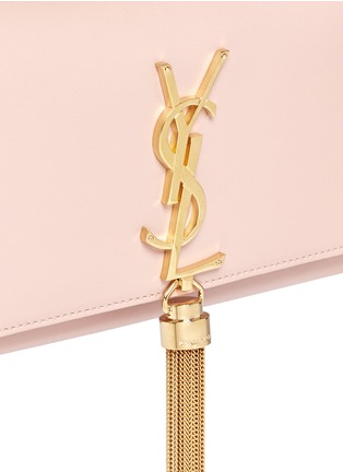 Detail View - Click To Enlarge - SAINT LAURENT - 'Monogram' small chain tassel leather bag