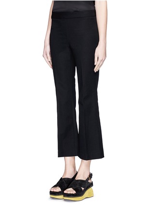 Front View - Click To Enlarge - THEORY - 'Rabeanie' cropped wide leg pants