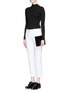 Figure View - Click To Enlarge - THEORY - 'Emid K' funnel neck cropped sweater