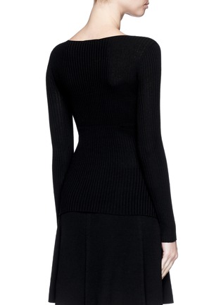 Back View - Click To Enlarge - THEORY - 'Veena' rib knit sweater