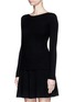 Front View - Click To Enlarge - THEORY - 'Veena' rib knit sweater