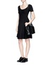 Figure View - Click To Enlarge - THEORY - 'Codris C' scoop neck flare dress