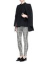 Figure View - Click To Enlarge - THEORY - 'Adbelle K' grid stretch knit pants
