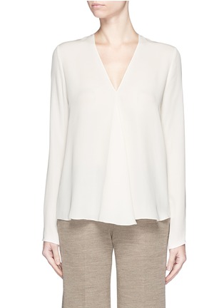 Main View - Click To Enlarge - THEORY - 'Meniph' silk georgette long sleeve top