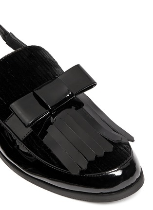 Detail View - Click To Enlarge - MOTHER OF PEARL - 'Aubin' slingback patent leather kiltie loafers