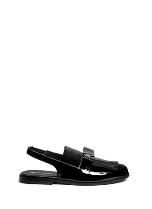 Main View - Click To Enlarge - MOTHER OF PEARL - 'Aubin' slingback patent leather kiltie loafers