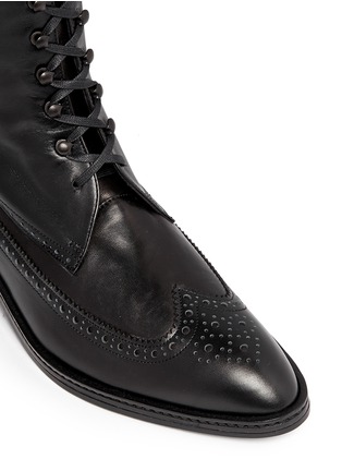 Detail View - Click To Enlarge - CLERGERIE - 'Xamar' lace-up leather wingtip brogue boots