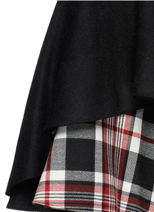 Detail View - Click To Enlarge - ALEXANDER MCQUEEN - Tartan plaid ruffle hem wool skirt