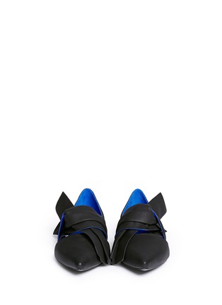 Figure View - Click To Enlarge - PROENZA SCHOULER - Bow vamp leather d'Orsay flats