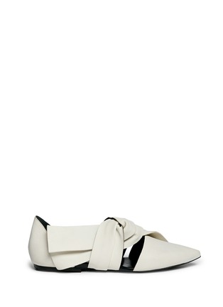 Main View - Click To Enlarge - PROENZA SCHOULER - Bow vamp leather d'Orsay flats