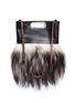 Back View - Click To Enlarge - MARNI - 'Keyhole' kidassia fur leather shoulder bag