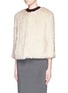 Front View - Click To Enlarge - 72348 - 'Lola' rabbit fur knit jacket