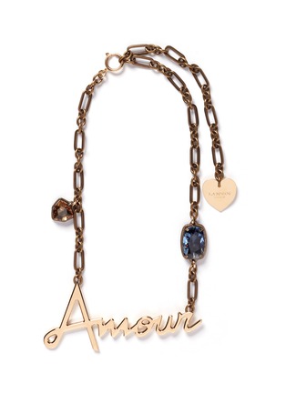 Main View - Click To Enlarge - LANVIN - 'Amour' crystal brass necklace