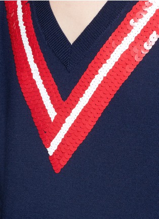 Detail View - Click To Enlarge - MARKUS LUPFER - 'Sequin Stripe Cricket' Caroline sweater