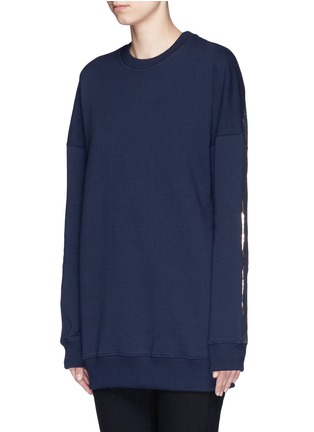 Front View - Click To Enlarge - MARKUS LUPFER - 'Foil woodgrain' Keely sweatshirt